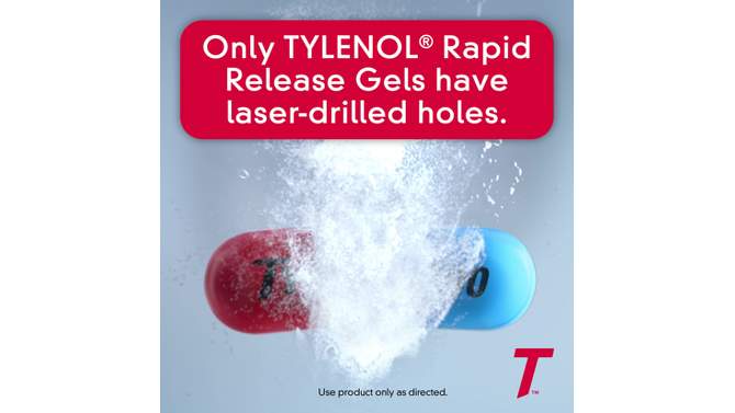 Tylenol Extra Strength Pain Reliever & Fever Reducer Rapid Release Gelcaps - Acetaminophen, 2 of 13, play video