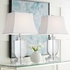 Vienna Full Spectrum Tilde 26 1/4" Tall Urn Modern Table Lamps Set of 2 Clear Crystal White Shade Living Room Bedroom Bedside Nightstand House Office - 2 of 4