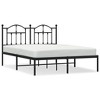 vidaXL Metal Bed Frame with Headboard Black 59.1 in.x78.7 in. - 2 of 4
