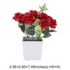 Unique Bargains Fake Plants Rose Plastic 2.95"x2.95"x7.48" 1 Pc - 3 of 4