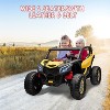 coucheta 24V Ride On Toys for Kids with Remote Control, 2-Seater UTV with Music & Light, 4WD Powerful Electric Vehicle with 4 Shock Absorbers - 3 of 4