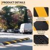 Rubber Speed Bump, 2-Channel Modular Traffic Driveway Speed Bump, Heavy Duty Cable Protector Ramp with Bolts for Concrete, Garage, Gravel Roads - 3 of 4