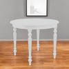 HomeRoots 39" White Solid Wood Round Top Dining Table - 2 of 4