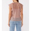 Women's Ruffle Top With Spaghetti Neck Tie - LOVESTITCH - 3 of 4