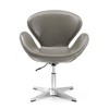 Raspberry Faux Leather Adjustable Swivel Chair - Manhattan Comfort - image 3 of 4