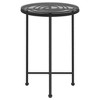 vidaXL Dining Table Black 21.7 in.Tempered Glass and Steel - 3 of 4