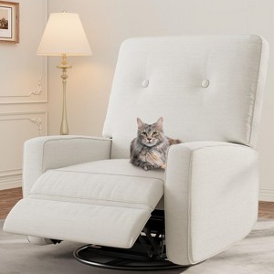Recliner Chair, 360¡ã Swivel Rocking Glider Chair for Adults with Adjustable Backrest & Footrest, Cozy Corduroy Upholstered Armchair - 1 of 4