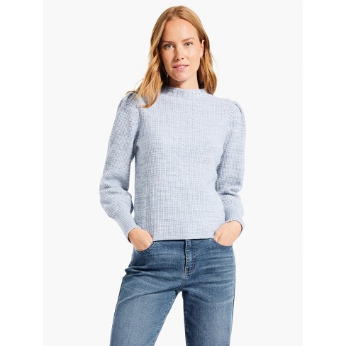 Waffle sweater women's sales