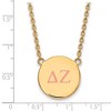 Black Bow Jewelry 14k Yellow Gold Plated Sterling Silver Delta Zeta Greek Life Necklace 18 Inch - image 2 of 4