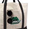 Binghamton University Primary Logo Canvas Tote Bag With External Pocket, Reusable Shoulder Bag for Shopping, School, Beach - 2 of 4