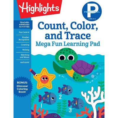 Image of Preschool Count, Color, and Trace Mega Fun Learning Pad - (Highlights Mega Fun Learning Pads) (Paperback)