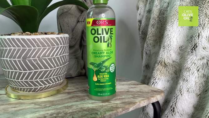 ORS Olive Oil Creamy Aloe Shampoo - 12.5 fl oz, 2 of 7, play video