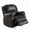 Royal Hamption Motion Manual Rocker Recliner Chair, Plush Black Faux Leather - 2 of 4