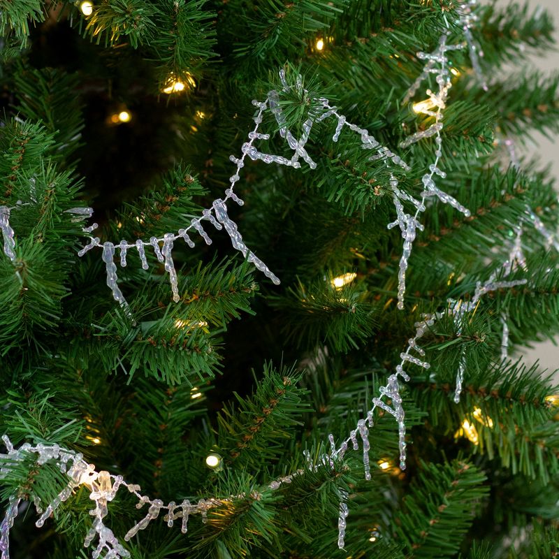 Northlight 8' x 2.5" Clear Iridescent Icicle Beaded Artificial Christmas Garland - Unlit, 2 of 4