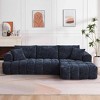 Aukfa 108.2"L-Shaped Chenille Sectional Sofa with Chaise,No Assembly Required Modular Sofa,Tufted Upholstery,Blue - 2 of 4