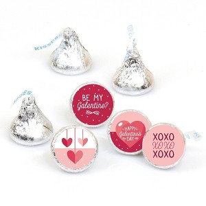 Big Dot of Happiness Happy Galentine's Day - Valentine's Day Party Round Candy Sticker Favors - Labels Fits Chocolate Candy (1 sheet of 108) - 1 of 4