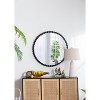 Vynxaria 32" Circle Mirror with Metal Beaded Frame - Stylish & Practical Home Decor - 2 of 4