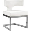 Meridian Furniture Alexandra White Vegan Leather Dining Chair - 2 of 4