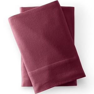 Lands' End Comfy Super Soft Cotton Flannel Pillowcases - 5oz - 1 of 2