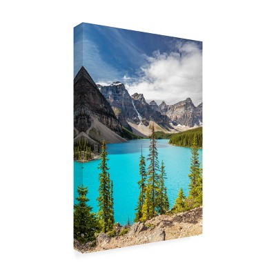 Trademark Fine Art -Pierre Leclerc 'Moraine Lake Blue' Canvas Art
