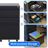 AOBABO Multi-Drawer Mobile Metal File Organizer Cabinet with Lock & Wheels, Fully Assembled - 3 of 4