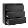 3-Drawer Lateral File Cabinet with Lock - Heavy-Duty Steel Storage for Letter/Legal/A4 Documents - 2 of 4
