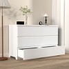 6 Drawer Dresser for Bedroom, 47"W Fluted Chest of Drawers, Wooden Dresser TV Stand, Clothes Storage Organizer for Bedroom,Hallway, Entryway - 3 of 4