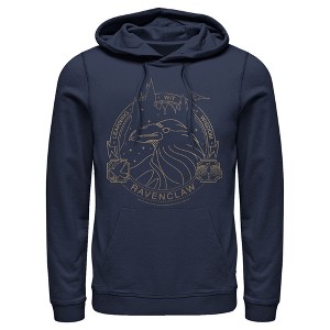 Men's Harry Potter Ravenclaw House Emblem Pull Over Hoodie - 1 of 4