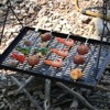 SEVOBAL Outdoor Grills, Griddles and Smokers Family Camping Essential, Portable Swing Grill for Backyard, Park Outings, Black, 40.55"*12.99"*4.72" - 4 of 4