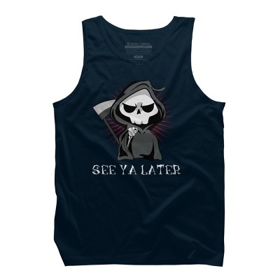 Men's Design By Humans See Ya Later Halloween T Shirt By thebeardstudio Tank Top