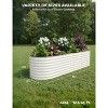 TRPOW 2 Pcs Raised Garden Beds Outdoor 8x2x2ft - Galvanized Steel Planter Box for Vegetables, Flowers, Rust-Resistant Garden Box - 3 of 4