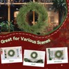 SEVOBAL Wreaths Christmas Wreath Eucalyptus Candle Rings Green Artificial plants Home Door Decor Holiday Wall Pendant, Green, 24"*24"*2" - 3 of 4