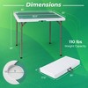 Costway 35" Folding Mahjong Table with Cup Holders & Smooth Felt Mat Carrying Handle Green/Red/Blue/Multicolor - 3 of 4