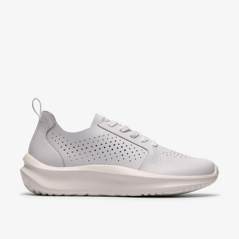 Обувь Clarks Cloudsteppers Womens Solevana Style White Leather Shoes 9 Medium