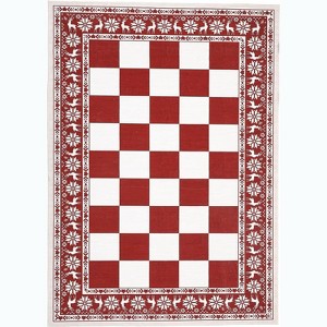 Runner Rug, Washable Checkered Christmas Carpet, Soft Low Pile Non-Slip Rug for Kitchen, Entryway or Hallway Decor - 1 of 4