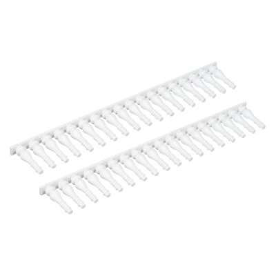 Unique Bargains Home DIY Miniature Garden Ornament Decorative Picket Fence White 2 Pcs