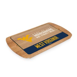 NCAA West Virginia Mountaineers Parawood Billboard Glass Top Serving Tray - 1 of 3