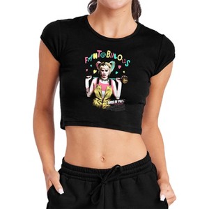 Women's Birds of Prey Fantabulous Cap Sleeve Baby Rib Crop Top - 1 of 4