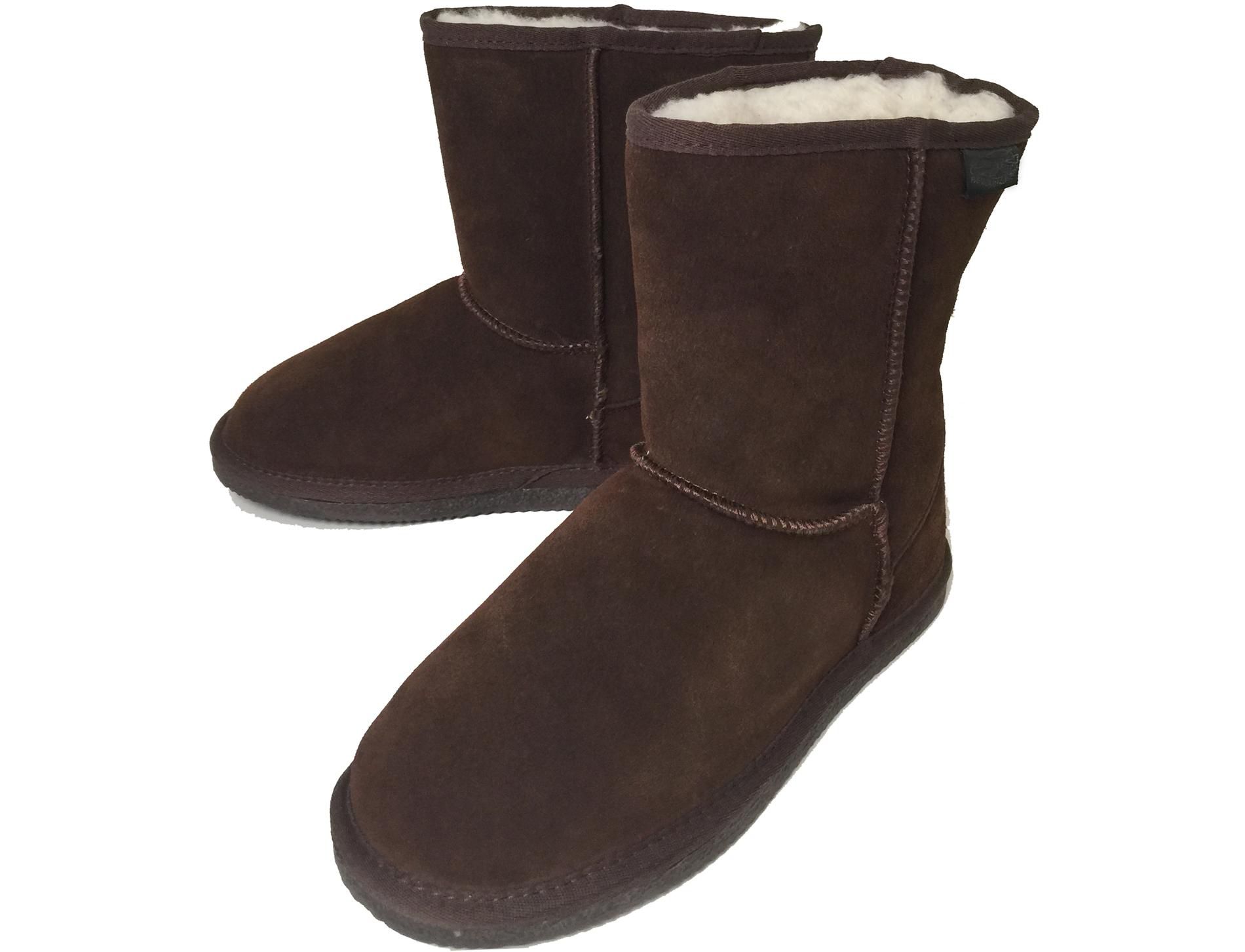 Women's Winter Boots Brown Fashion Suede 8" Mid Calf Shearling Warm Fur Shoes