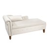 PAGED Storage Ottoman Bench Modern Lounge Chair with Pillow and Rolled Arms, Velvet Chaise Lounge for Living Room, Bedroom - 4 of 4