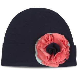Pavilion Gift Company - Coral Sky - Flower Hat (12-36 Months)  - Hats - 1 of 4