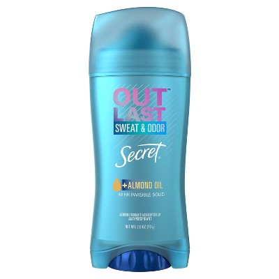 Secret Outlast Invisible Solid Women's Antiperspirant Deodorant Almond Oil Scent - 2.6oz