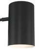 360 Lighting Carla Modern Wall Lamp Black Plug-in 5" Light Fixture with USB Charging Port Pin Up Cylinder Down Shade for Bedroom Reading Living Room - 3 of 4