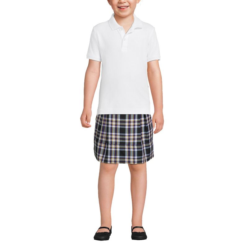 Lands' End School Uniform Kids Short Sleeve Tailored Fit Interlock Polo Shirt, 3 of 5