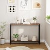 Console Table - Entryway Table with Storage, Industrial Sofa Table with V Design, 2-Tier Narrow Design for Entryway, Living Room, Hallway, Foyer - 2 of 4