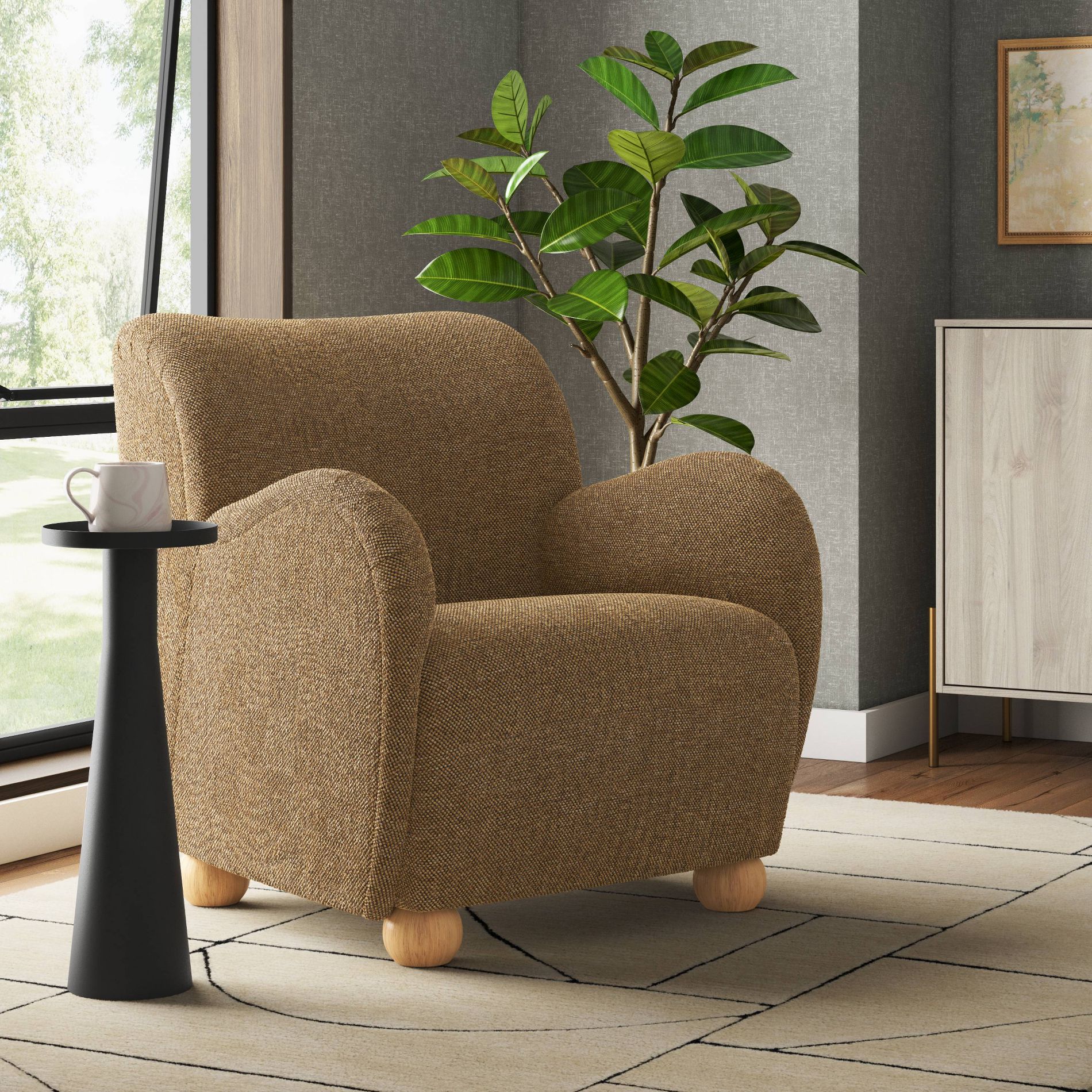 Rumi Armchair in Milsap Ochre - Threshold™