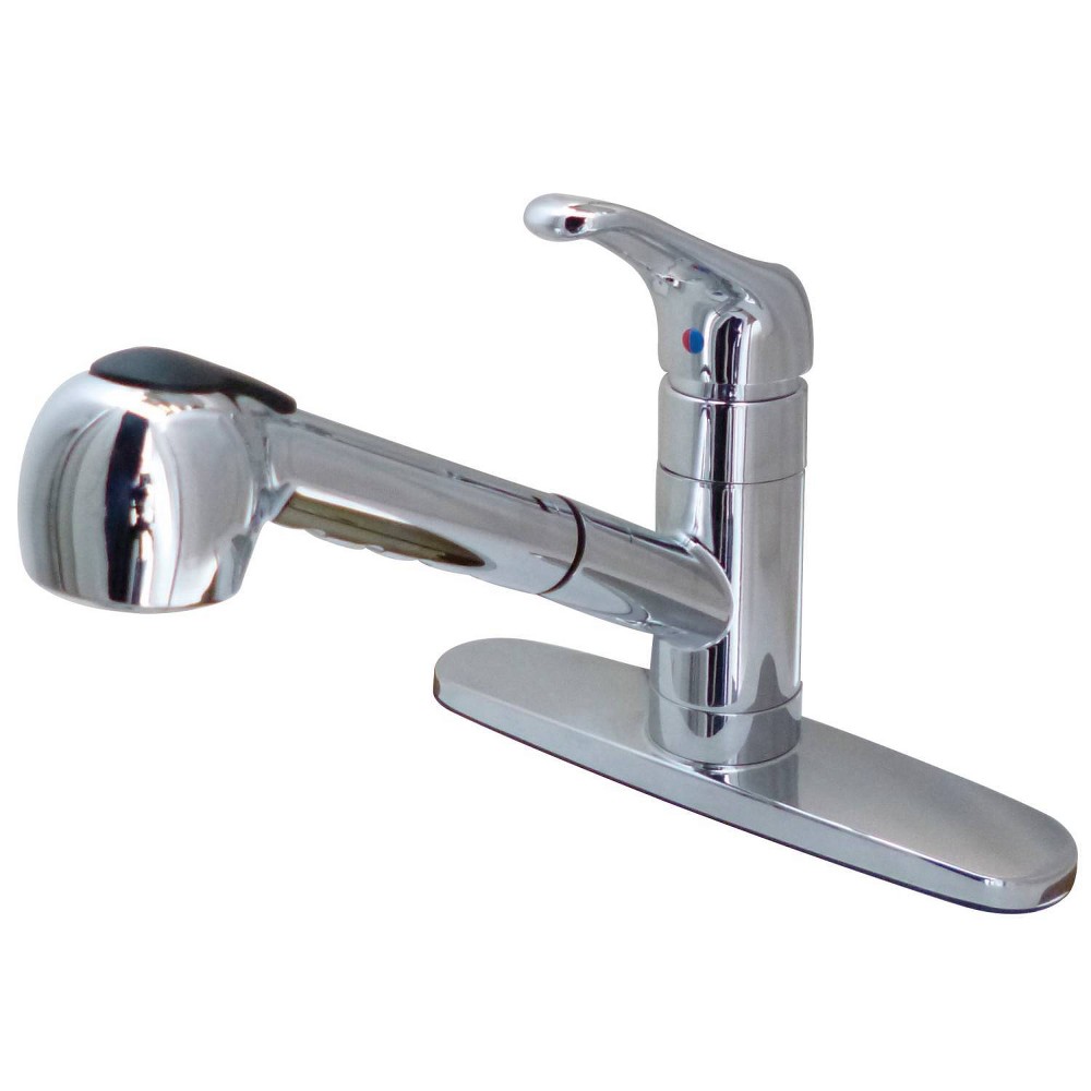 Photos - Tap Kingston Brass Pull-Out Sprayer Kitchen Faucet Chrome  