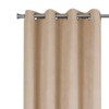 Monarch Specialties Curtain Panel 2Pcs Set  Room Darkening Grommet Living Room Bedroom Kitchen Micro Suede Polyester Beige Contemporary Modern - 3 of 4