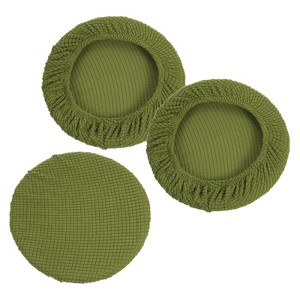 Unique Bargains Round Washable Elastic Bar Seat Cover for Dia 11"-16" Chair 3 Pcs - 1 of 4
