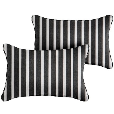black white outdoor pillow